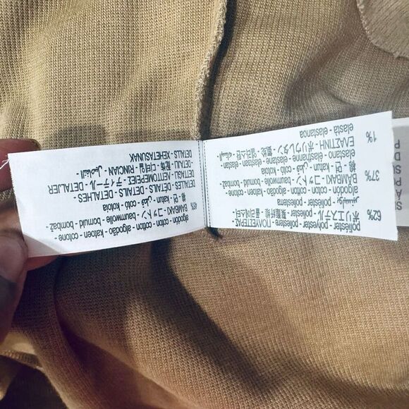 New ZARA turtle neck top color tan size large - Picture 8 of 8